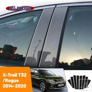 日産 X-TRAIL X TRAIL T32 ROGUE 2014-2020 2015 2016 カーボン ウィンドウ ドア コラム DEAL B C ピラーポスト カバー トリム ステッカー