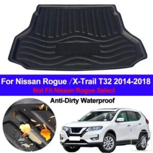 リアブートカーゴライナートレイトランクラゲッジフロアマットカーペットパッド NISSAN X-TRAIL XTRAIL ROGUE 2014 - 19用