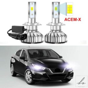 日産ヴァーサ 2020 - 24 2025用 車用LEDヘッドライト電球 2個 ACEM-Xチップ付きハイロービームLED