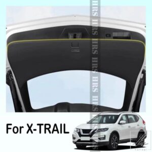 車用リアトランク テールゲート アンチキックマット レザーデコレーションパッド 日産 X-TRAIL 2008-2022年式用 カーマットアクセサリー