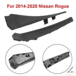 日産 X-TRAIL XTRAIL ROGUE 2014-2018 車用フロントガラスラップコーナートリムワイパーサイドトリムカバー蓋プレート2個