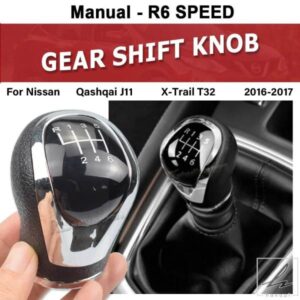 日産 キャシュカイ J11 X-TRAIL T32 2016 2017 用 6速ギアシフトレバーノブシフターヘッドマニュアル交換品