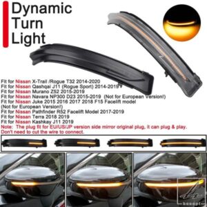 日産 カシュカイ J11 2019 X-TRAIL T32 2020用 LED サイドミラー ダイナミックウィンカー シーケンシャルライト