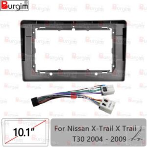 日産 X-TRAIL X TRAIL T30 2004-2009 10インチ 2DIN ステレオパネルハーネス ワイヤー 電源コード ケーブルアダプター用 カーラジオフェイシアフレーム
