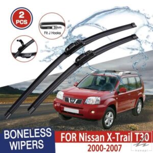 日産 X-TRAIL T30 2000-2007 車用ワイパー U型 ソフトラバー 骨なしワイパー HD 静音 自動車用ワイパー 24インチ+16インチ