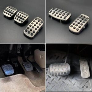 日産ヴェルツァ ノート サニー マイクラ シルフィ リヴィナ Xトレイル T30 用 穴あけ不要 カースタイリング ペダル 燃料 ガス ブレーキペダル カバー