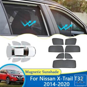 日産 X-TRAIL X TRAIL XTRAIL ROGUE T32 2014~2020 用 マグネット式サンシェード フロントガラス ウィンドウバイザー オートサンシェード カーテン ネット