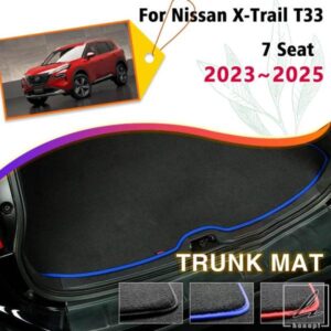 日産エクストレイル ローグ T33 2023 2024 2025 7人乗り用 リアトランクマット 汚れ防止パッド トランクカーゴカーペットカバー 自動車アクセサリー