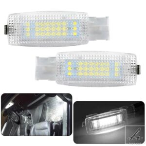 2個 LED インテリアサンバイザー バニティミラーランプ 読書灯 VW ゴルフ 4 5 6 7 パサート CC B5 B6 B7 ポロ ティグアン シロッコ ジェッタ用