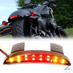 12V LED 赤色 オートバイ サイドマウント テールライト ブレーキライト ストップ表示灯 ハーレー チョッパー スズキ ヤマハ用