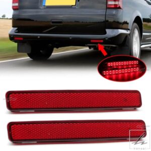 フォルクスワーゲン T5 トランスポーター用 VW マルチバン カラベル 2003-2011 レッド リアバンパー リフレクター LED ライト テールストップ ブレーキラン