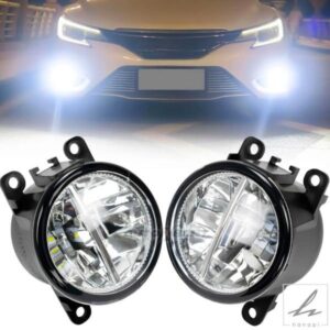 ルノー ダスター トゥインゴ II カングー フルエンス サンデロ セニック 2 3 用 LED フォグランプアセンブリ 2個 フロントバンパーランプ ヘッドライト DRL