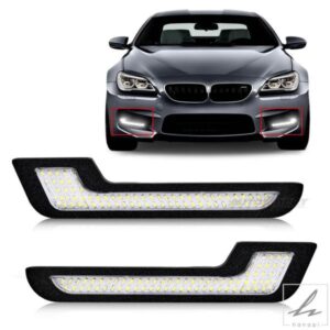 2X LR 72 LED ホワイト 12V 車用汎用装飾ライトバー DRL ストリップ 明デイランニングライト フロントバンパー フォグ ドライビングランプ