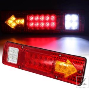 2 X 19LED 車トレーラートラックリアテールライトブレーキリバースランプストップウィンカートレーラートラックキャラバンテールライトバントラック用