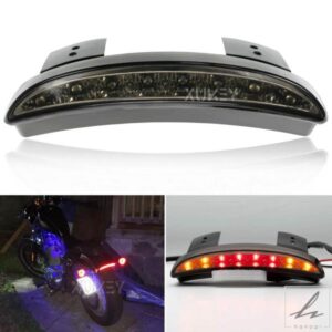 1PC スモークレンズ オートバイテールライト リアフェンダーエッジ ブレーキランプ ストップランニング ハーレー スポーツスター N 1200N XL1200V XL1200X用