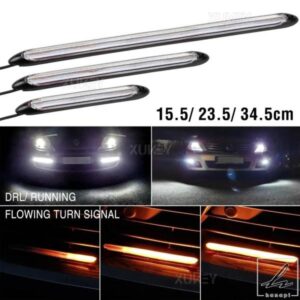2個 LED デイタイムランニングライト ウィンカー シーケンシャル LED ストリップインジケーター カースタイリング DRL ストリーマーストリップライト