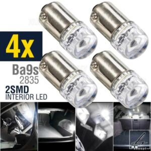 非極性 4個 BA9S LED電球 汎用 ホワイト BA9 BA9S 53 1895 64111 T4W SMD サイドライト ドアカーテシライト マップライト用