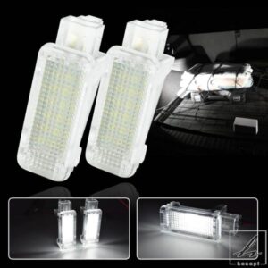 車用LEDインテリアフットウェルライト 2個 LEDシートライト 2835 SMD 6000K ホワイト 12V A-U-D-I A2 A3/S3 A4/S4 A5/S5 A7 RS4 RS6 TT/TTS用