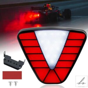 ダイナミックフローランニングLEDサードブレーキライトF1スタイルLEDリアサードストロボ点滅テールブレーキストップライト汎用カーSUV用