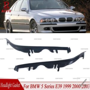 R-AUTO 車用 フロントヘッドライトレンズシェルカバー ヘッドライトレンズガスケット BMW 5シリーズ E39 1999 - 03 63126908406