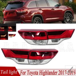 トヨタ ハイランダー 2017 2018 2019用 車用テールライトアセンブリ リアストップブレーキランプ リバースフォグランプ ウィンカーライト テールランプ