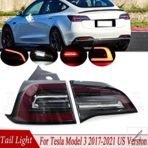 テスラ モデル3 2017-2021 USバージョン LEDテールライト リアウィンカーライト インジケーターブレーキランプ 1077398-00-F 1502089-00-B