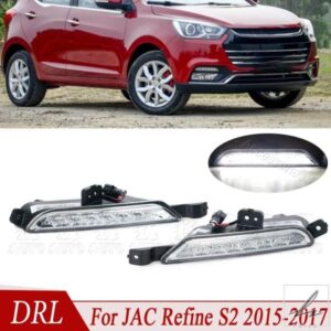 デイタイムランニングライト フロントバンパー DRL フォグランプ デイタイムライトアセンブリ カーランプ カースタイリング JAC リファイン S2 2015 2016