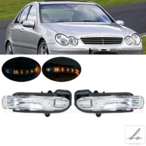 車用LEDウィンカーライト メルセデスベンツ W203 4ドア 2004 - 07 インジケーターサイドランプ バックミラーライト A2038201621