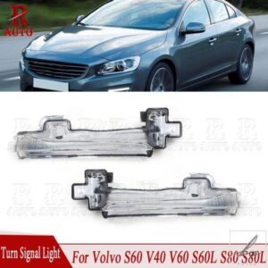 R-AUTO ボルボ S60 S60L V40 V60 S80 S80L LED ウィンカーライト バックミラーライト ウィンカーインジケーターランプ 31402415