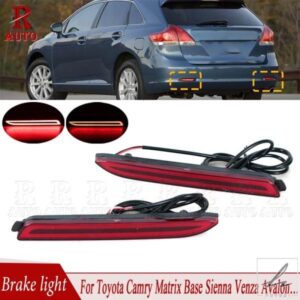 1ペア 車用 LED リアバンパー リフレクター ブレーキライト ブレーキランプ トヨタ カムリ 2006-2012 2013 2014 RAV4 シエナ ヴェンツァ レイツ イノーバ