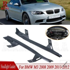 R-AUTO ヘッドライトレンズシェルカバー ヘッドライトレンズガスケット ブラック カーアクセサリー BMW E92 2006 - 09 63117174518