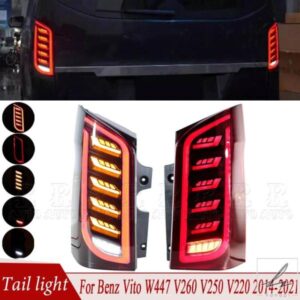 メルセデスベンツ ヴィト W447 V260 V250 V220 2014-2021 車用 LED テールライト アセンブリ ダイナミック ウィンカー ランプ ブレーキ リバース ライト