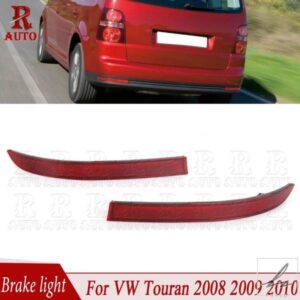 R-AUTO レッド リアバンパー リフレクター ブレーキランプ VW TOURAN 2008 2009 2010 用 偽ライト 装飾ライト