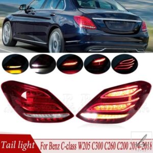 メルセデスベンツ Cクラス W205 C300 C350 C180L C200L 2014-2018 用テールライトアセンブリ リアウィンカーライト ブレーキリバースランプ