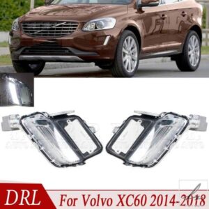 デイタイムランニングライト フロントバンパー LED DRL フォグランプ ボルボ XC60 2014 - 18 31364330 31364331 車用