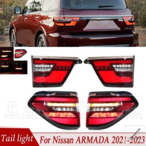 日産アルマダ2021 - 23用LEDテールライトアセンブリリアウィンカーライトブレーキランプリバースランプLEDリアテールライト