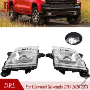 デイライト デイタイムランニングランプ 車フロントバンパー DRL LED フォグランプ シボレー シルバラード 1500 2500HD 3500HD 2019 - 22用