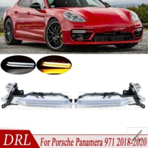 ポルシェ パナメーラ 971 2018 2019 2020 LED DRL デイタイムランニングランプ フロントウィンカーランプ カーアクセサリー 971953041D 971953041