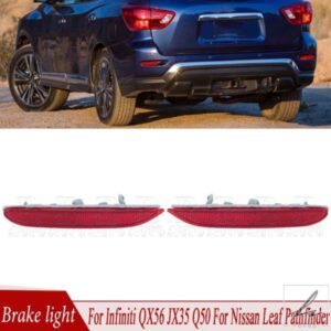 R-AUTO リアバンパーリフレクター ストップブレーキライト バルブ無 インフィニティ Q50 QX56 JX35 QX60 QX80 QX30 日産リーフ パスファインダー ローグ用