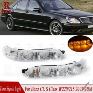 R-AUTO メルセデスベンツ CL Sクラス W220/215 2003-2006 用 車ミラーインジケーター ウィンカーライト LEDライトランプ 2208200621
