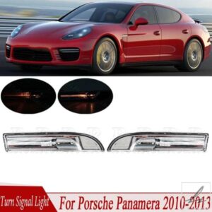 ポルシェ パナメーラ 2010 - 13 用 車フロントサイドフェンダー LED ウィンカーライトランプ インジケーターランプ 97063103302 97063103402
