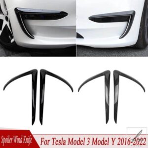 テスラ モデル3 モデルY 2016-2022 車用 フロントフォグランプ スポイラー ウィンドナイフ カーボン カバー デコレーション ステッカー アクセサリー