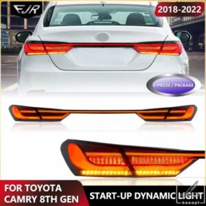 トヨタ カムリ 8代目 2018-2022年式用 LEDカーライト スルーテールランプアセンブリ リアテールライト DRL スタートアップダイナミックライトブレーキ