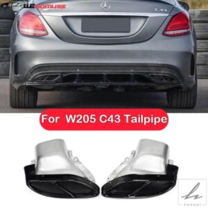 メルセデスベンツ Cクラス テールパイプ W205 C180 C200 C60 C300 テールパイプ アップグレード C43 マフラーチップ 排気システム 2014-2021