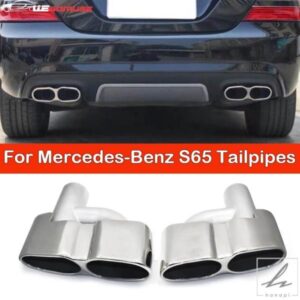メルセデスベンツ W221 Sクラス S300 S320 S350 S600 排気テールパイプアップグレード S65バンパー ステンレスマフラー排気システム