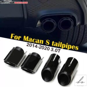 ポルシェ マカン 3.0T 2014〜2020年式用 ステンレス製 自動車用排気テールパイプ 交換用マフラー テールパイプ 排気システム ノズル