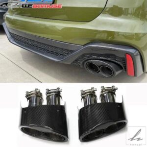 2個/ロット 排気チップ カーボン 車用マフラー AUDI RS3 RS4 RS5 RS6 RS7 A6 A7 A5 A4 A3 テールパイプ マフラーチップ ノズル