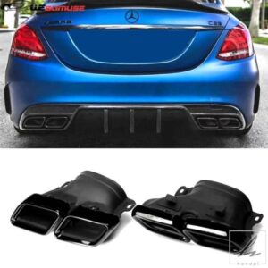 15-18 メルセデスベンツ Cクラス W205 C200 C300 C260 C180 テールパイプアップグレード ハイエンド クワッド C63 マフラー