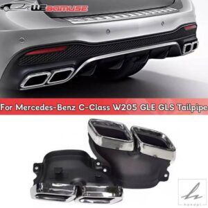メルセデスベンツ Cクラス W205 C180 C200 C260 C300 GLS GLE 排気カスタム 4アウトレット C63 スクエアテールパイプ マフラーノズル