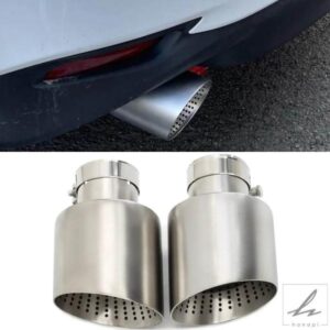 1個 マットステンレス 車用エキゾーストチップシステムパイプ 汎用エキゾーストチップ VW GTI MK7 GOLF7 ノズル 60MM 63MM マフラーチップ